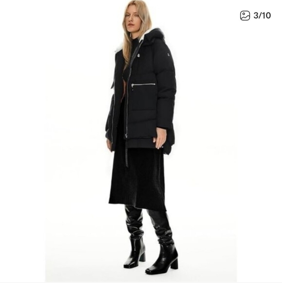 Orolay Thickened Down Jacket Black Winter Snow Coat Large Viral Coat Warm - Picture 5 of 16